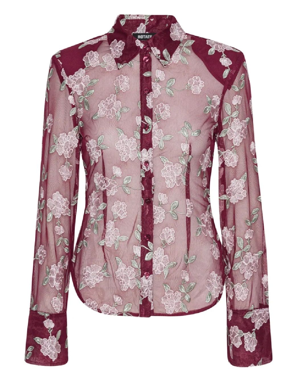 ROTATE SHIRT for woman MESH FITTED SHIRT