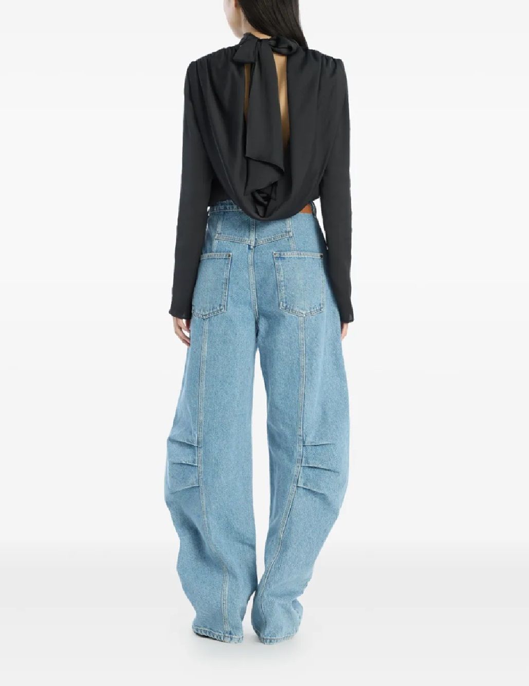 SATIN DRAPY BACK TOP SATIN DRAPY BACK TOP