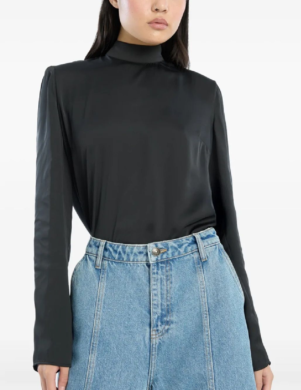 SATIN DRAPY BACK TOP SATIN DRAPY BACK TOP