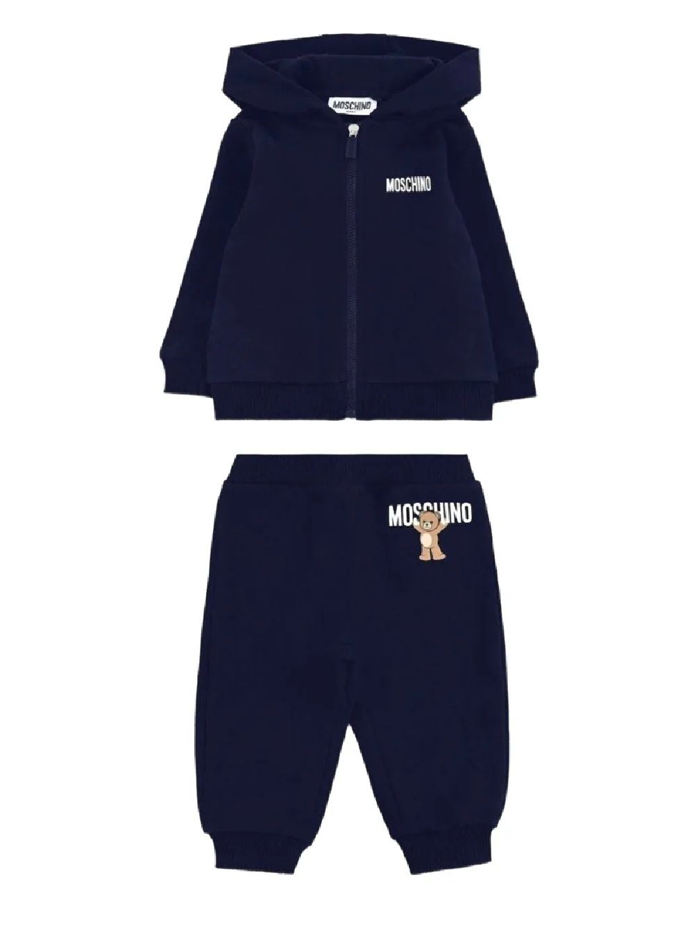 MOSCHINO KIDS suit FELPA ZIP E PANTALONE