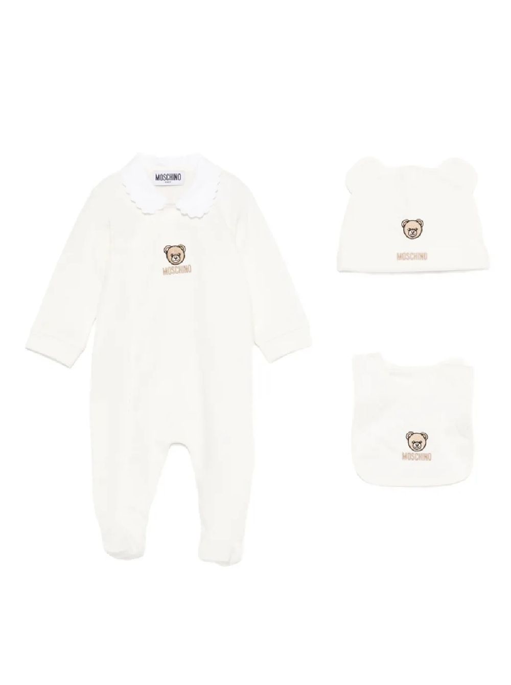 MOSCHINO KIDS SET TUTINA BAVAGLIA BERRETTO