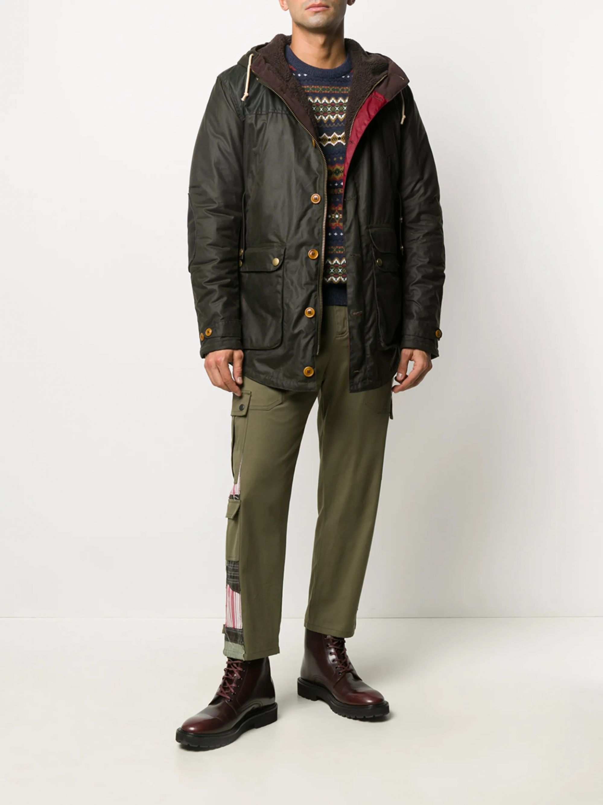 Barbour Men Padded Jacket Game Parka Wax Barbour Piumino Uomo Game Parka Wax