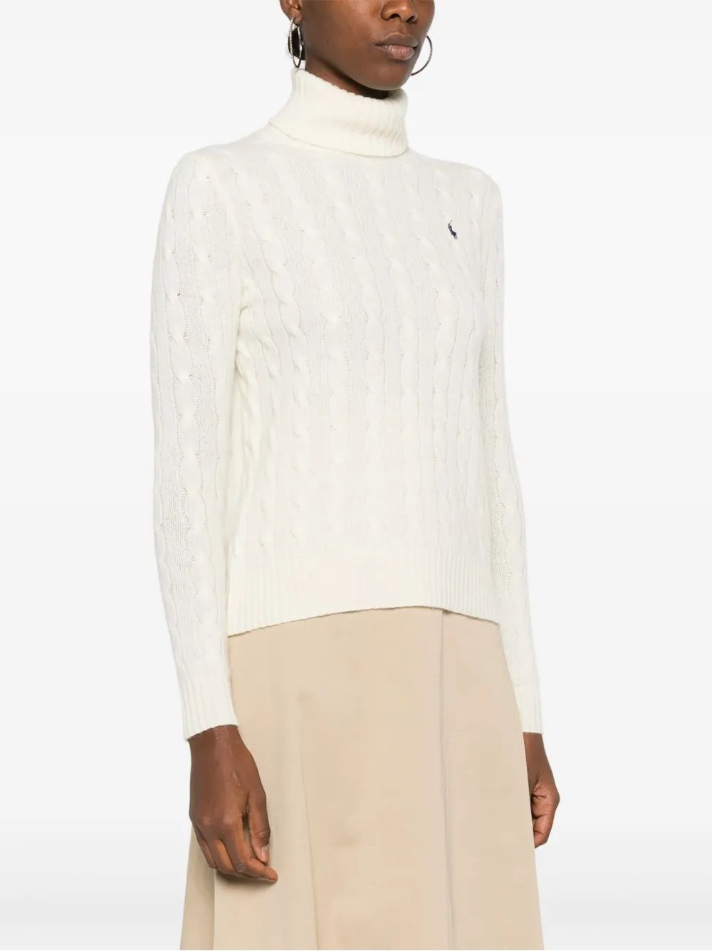 Ralph Lauren Knitwear for woman WOOLCASHMERE CABLE TURTLENECK SWEATER