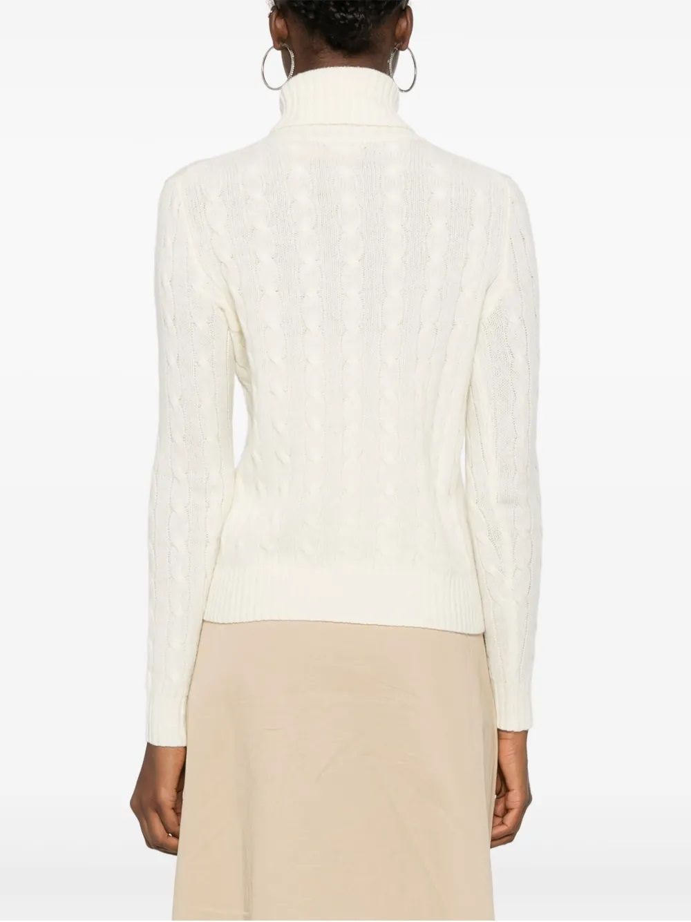 Ralph Lauren Knitwear for woman WOOLCASHMERE CABLE TURTLENECK SWEATER