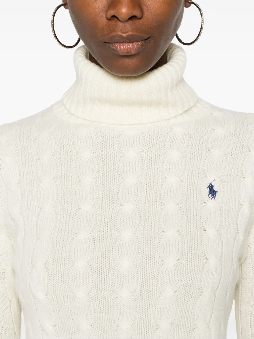 Ralph Lauren Knitwear for woman WOOLCASHMERE CABLE TURTLENECK SWEATER