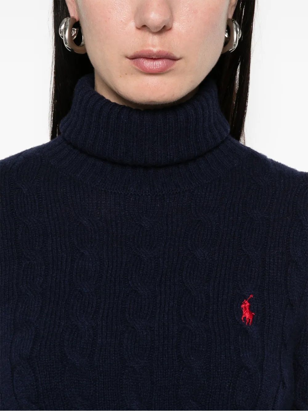 Ralph Lauren Knitwear for woman WOOLCASHMERE CABLE TURTLENECK SWEATER