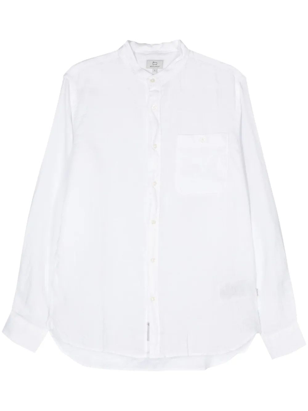 WOOLRICH SHIRT for man BAND COLLAR LINEN SHIRT