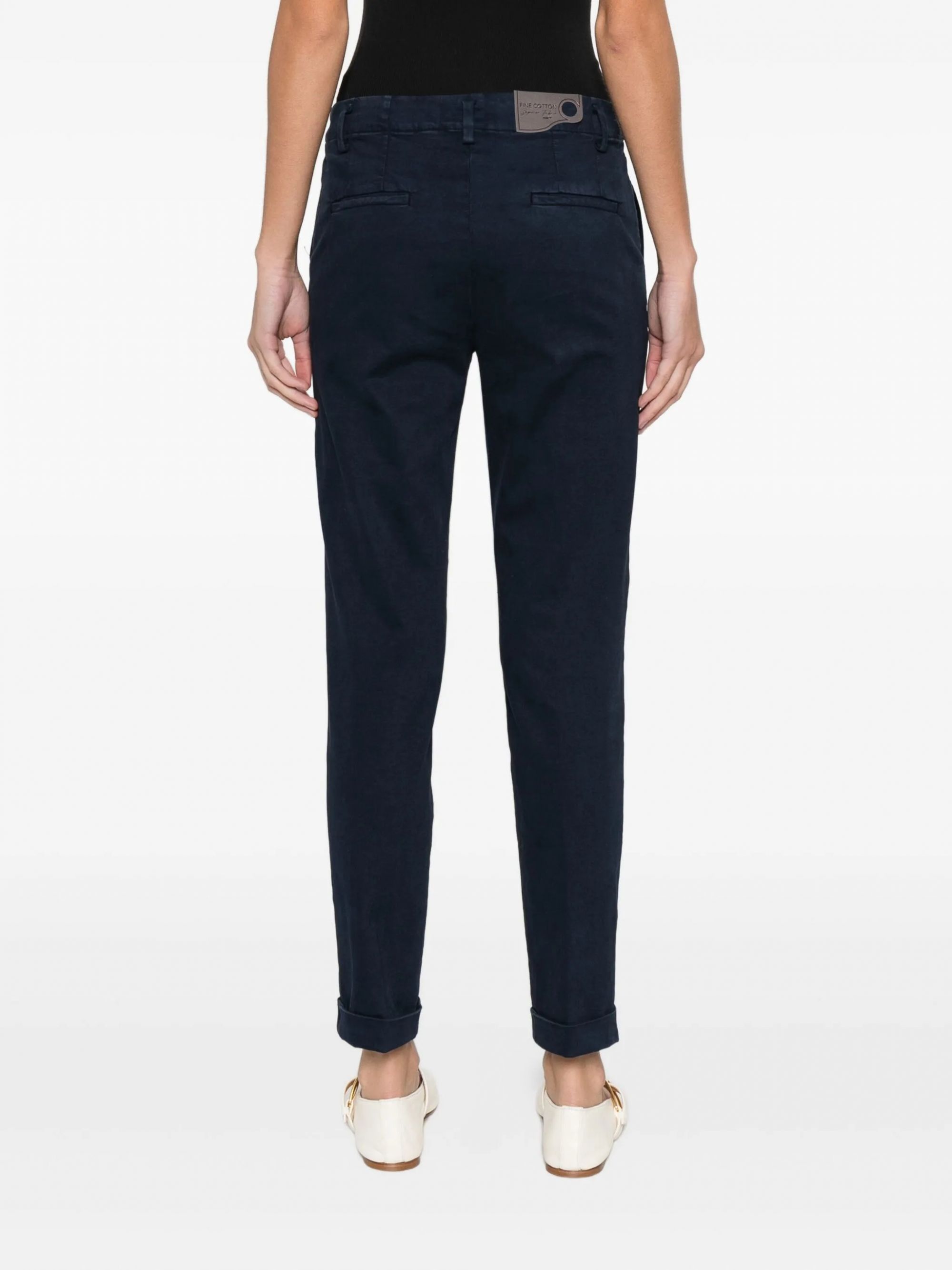 QS Pantaloni Donna A Gamba Larga (Wide Leg), 7/8, Tessuto Mélange Con Arricciatura, Casual Chic