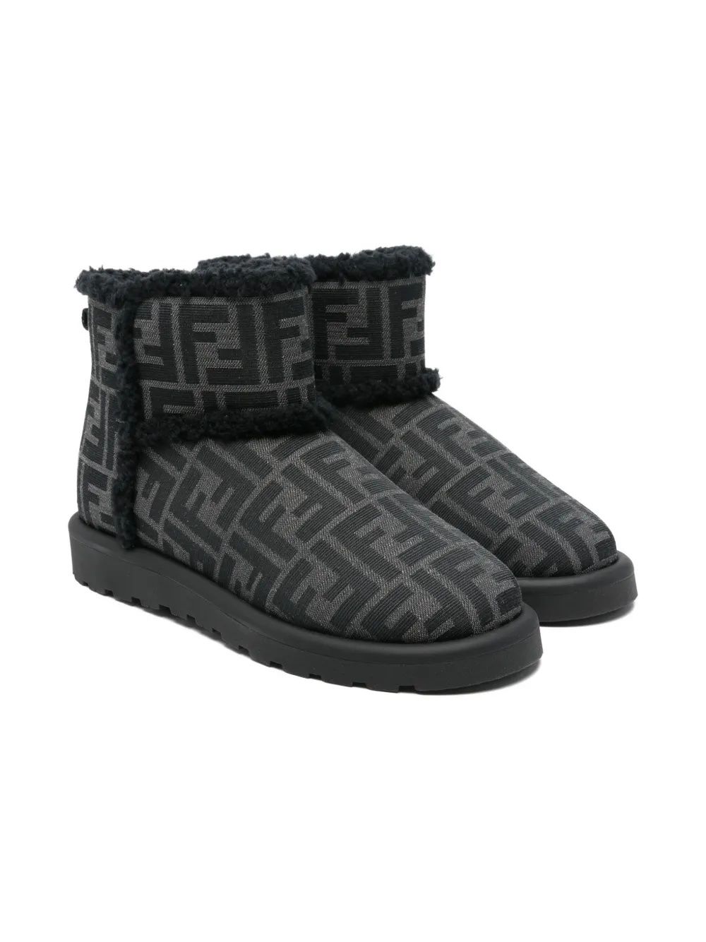 FENDI KIDS BOOTIE BOOTIE TESSUTO JACQUARD FF