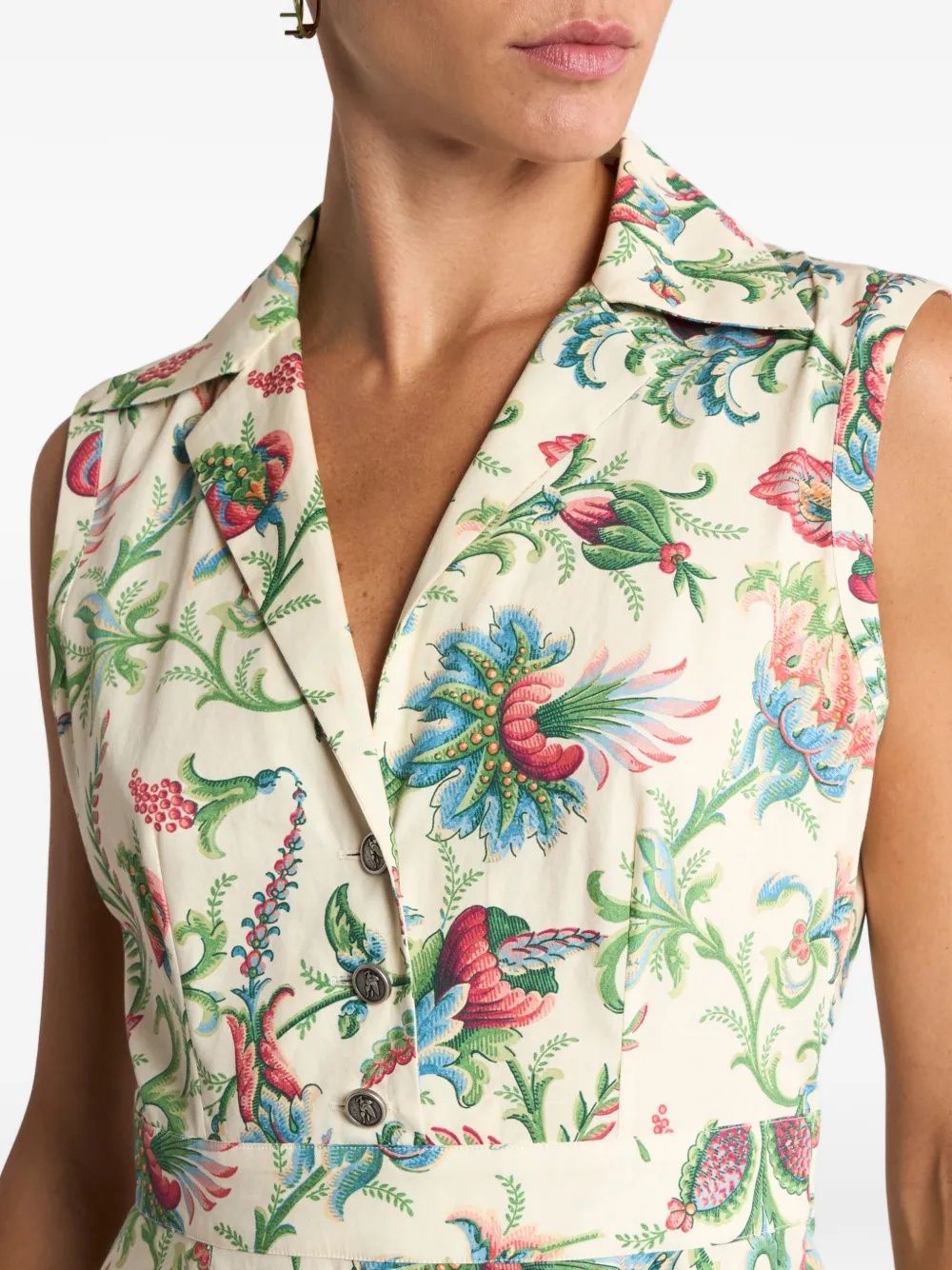 MIDI SLEEVELESS SHIRT DRESS MIDI SLEEVELESS SHIRT DRESS