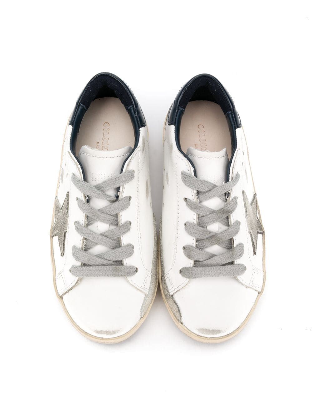 Golden Goose DB Kids Sneakers - Super-Star  SUPER-STAR LEATHER UPPER AND HEEL SUEDE STAR AND S