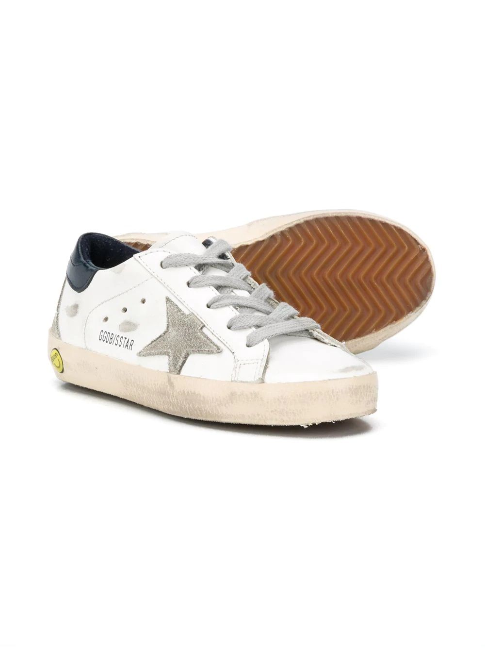 Golden Goose DB Kids Sneakers - Super-Star  SUPER-STAR LEATHER UPPER AND HEEL SUEDE STAR AND S