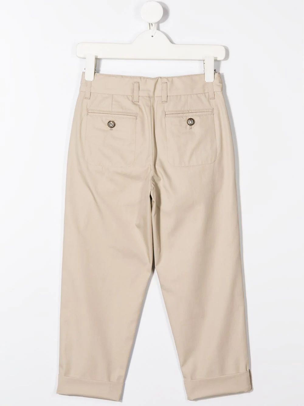 Girls' Dolce & Gabbana Kids Trousers Girls' Dolce & Gabbana Kids trousers with high waist, straight leg fit & cuffed hem in 100% CO.