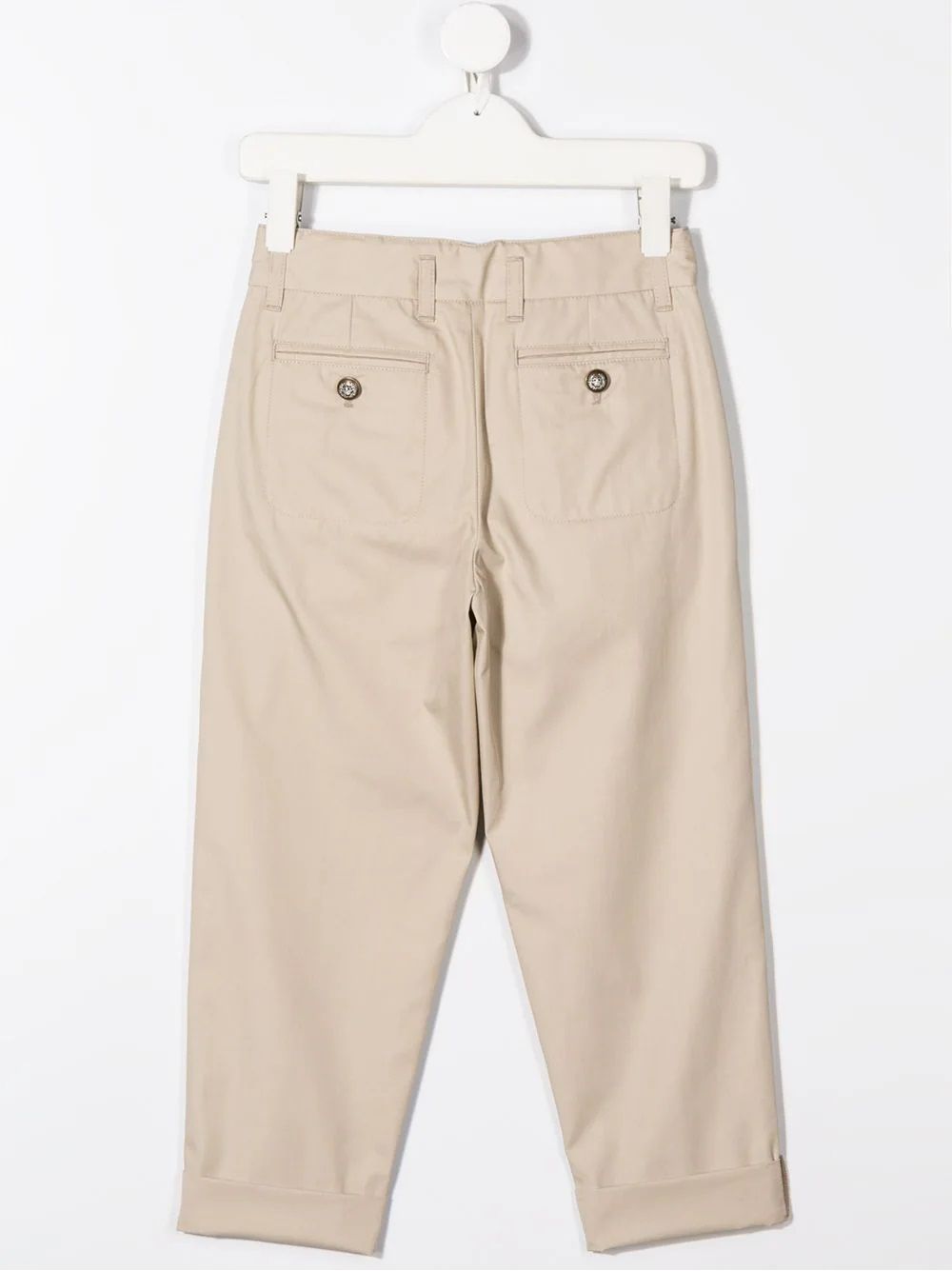 Girls' Dolce & Gabbana Kids Trousers Girls' Dolce & Gabbana Kids trousers with high waist, straight leg fit & cuffed hem in 100% CO.