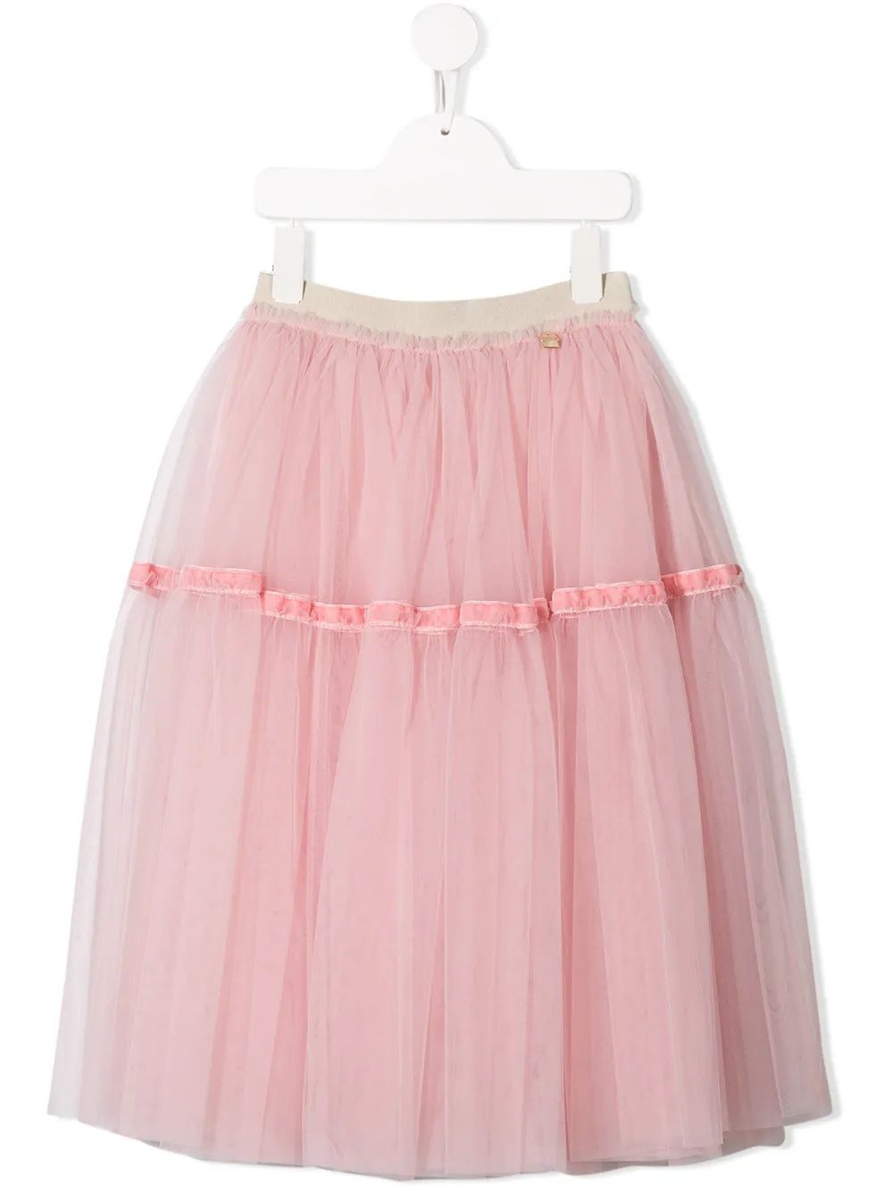Simonetta Kids Gonna rosa con tulle da Bambina Adorabile gonna rosa con tulle di SIMONETTA KIDS per bambine. Elastico in vita, 100% PA.