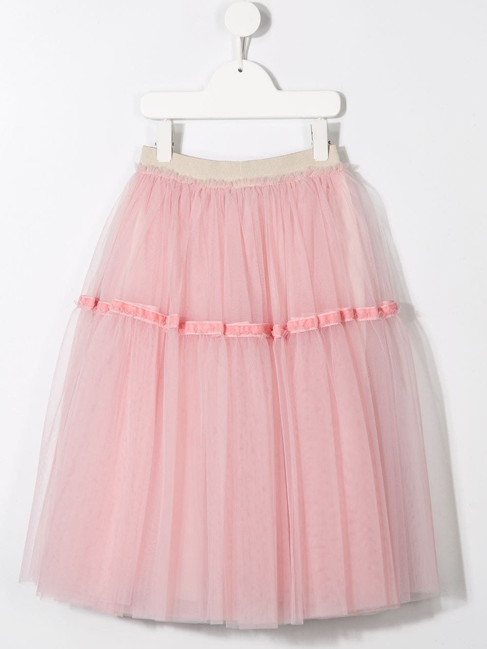 Simonetta Kids Gonna rosa con tulle da Bambina Adorabile gonna rosa con tulle di SIMONETTA KIDS per bambine. Elastico in vita, 100% PA.