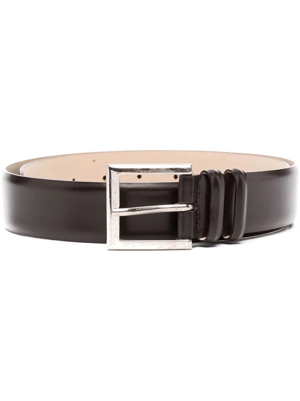 Men's Orciani Leather Belt - Classic Brown Design Orciani leather belt: classic brown design. Silver components, adjustable & 100% leather.
