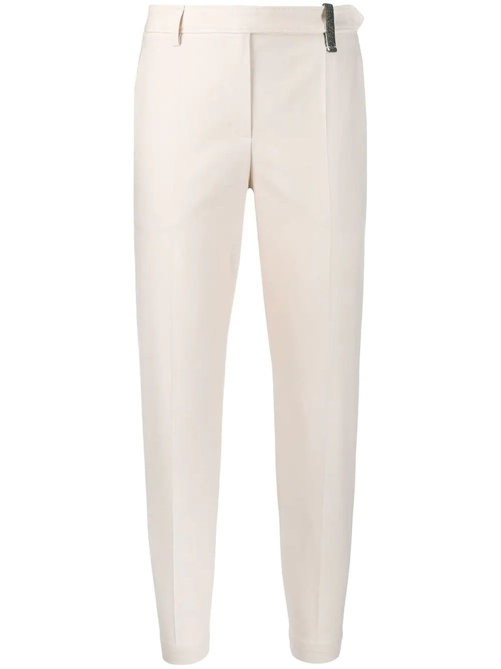 Women's BRUNELLO CUCINELLI Tapered Cigarette Trousers Elegant BRUNELLO CUCINELLI cigarette trousers for women. Tapered fit, regular length.
