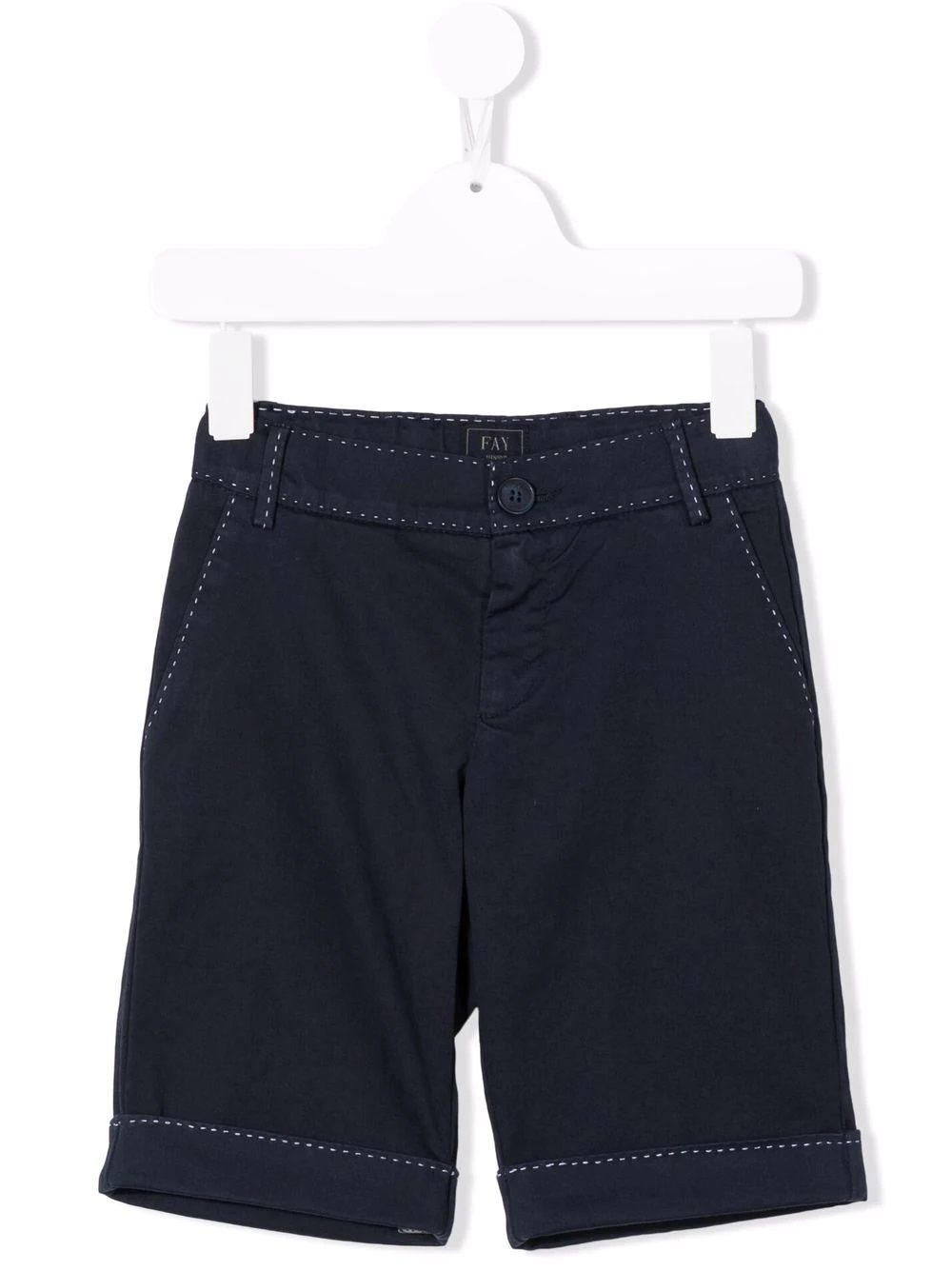 FAY KIDS Boys Knee-Length Shorts FAY KIDS Boys Knee-Length Shorts - Blue: 100% PL, 97% CO, 3% EA. Button & zip closure. Perfect for active kids.