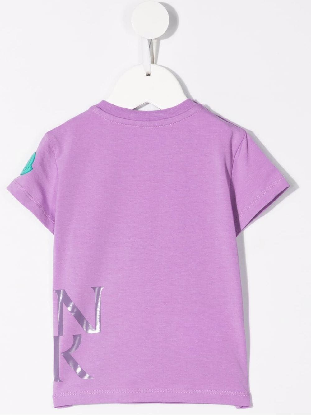 Girl Moncler Kids T-Shirt - 95% CO 5% EA Girl's Moncler Kids T-shirt: short sleeves, 95% CO 5% EA, jersey with logo on chest.