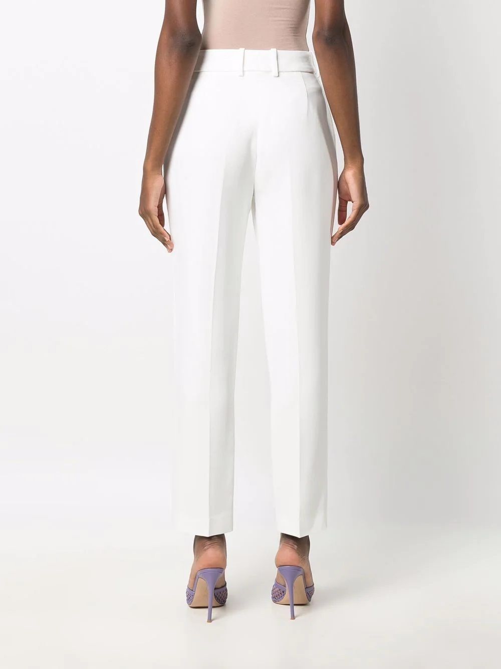 Women's White Slim-Fit Trousers by Ermanno Scervino Slim-fit trousers in white for women by Ermanno Scervino. 51% AC, 49% VI.