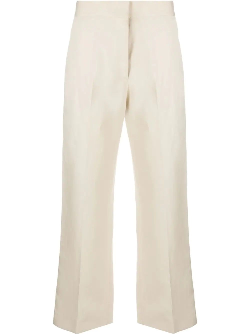 MSGM Woman's Pants Upgrade your wardrobe with these chic MSGM trousers - perfect for any occasion. Made with 100% PL material and featuring a front closure, these high life pants are a must-have for any fashion-forward woman. From the CARRY OVER season, with a composition of 55%LI 45%LY.