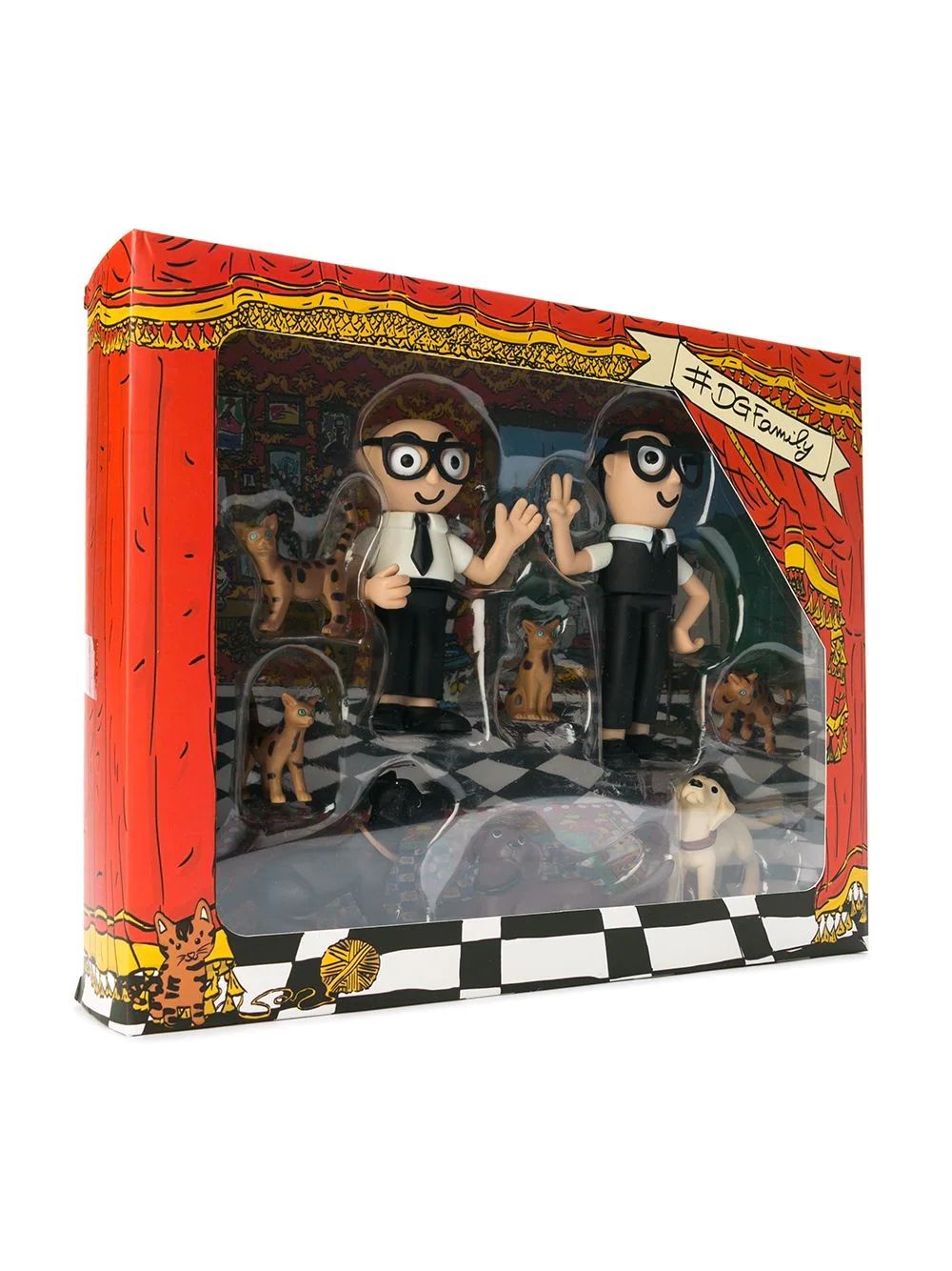 DOLCE&GABBANA KIDS Famiglia Giocattoli per Ragazze - 9 Giocattoli Negozio Dolce&Gabbana KIDS Family Toys for Girls - 9 giocattoli in 100% acrilico. Signori designer e animali in multicolore.