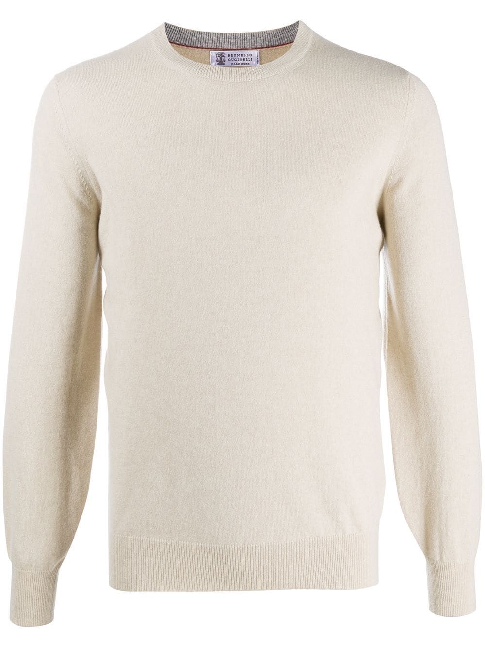 Brunello Cucinelli Men's Sweater  Upgrade your wardrobe with this luxurious men's knitwear from Brunello Cucinelli. Made with 100% WS for a slim fit and timeless style. Perfect for any season.