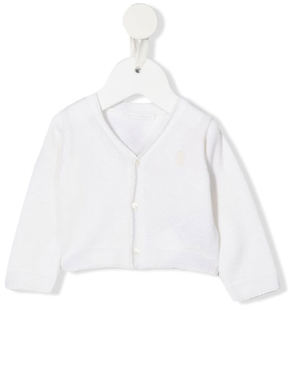 Dolce & Gabbana Kids Cardigan Girls' white Dolce & Gabbana Kids knitwear cardigan. V-neck, button closure, 100% WS.