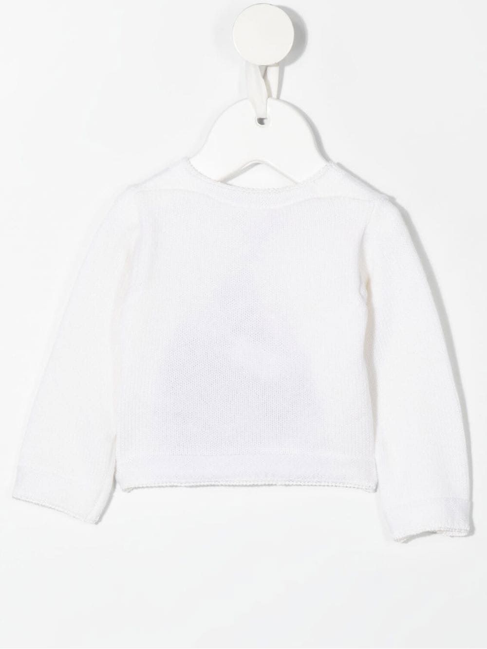 Dolce & Gabbana Kids Cardigan Girls' white Dolce & Gabbana Kids knitwear cardigan. V-neck, button closure, 100% WS.