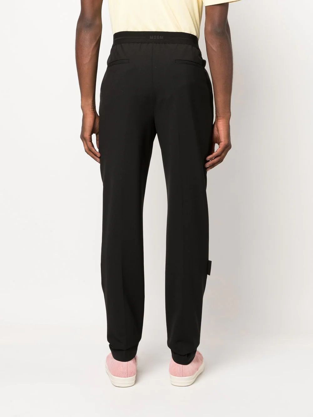 MSGM Men's Pants Effortlessly stylish premium pants for men by MSGM. Made with 96% WV and 4% EA for the perfect fit. From the CARRY OVER season.