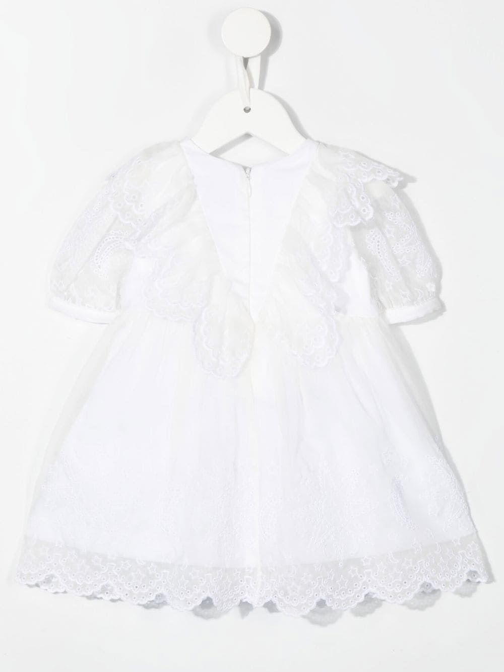 Kids Dress by STELLA McCARTNEY Beautiful white dress for kids by STELLA McCARTNEY KIDS. Short balloon sleeves, scalloped hem and circle skirt. 100% SE & CO.