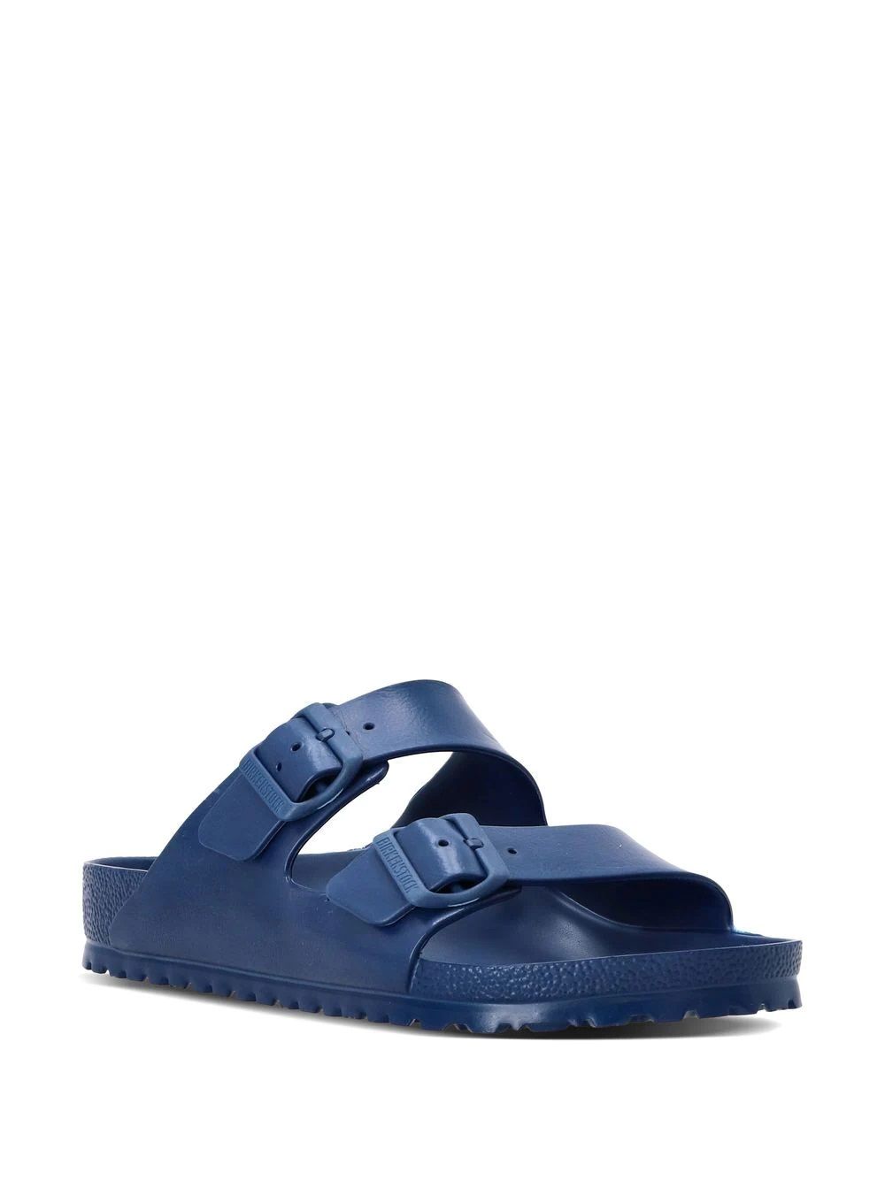 BIRKENSTOCK Arizona Sandals for man Step into comfort and style with these men's slides and thongs from BIRKENSTOCK. Featuring a double strap design and open toe, these Arizona sandals are perfect for any occasion. Available in blue.
