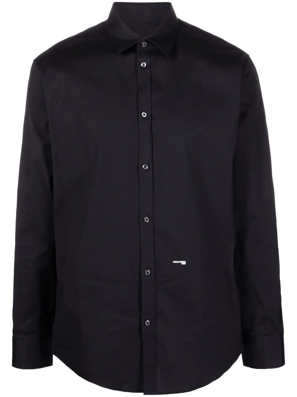 Men's Black Dsquared2 Shirt Men's black Dsquared2 shirt with logo print, 97% CO, long sleeves & button closure.