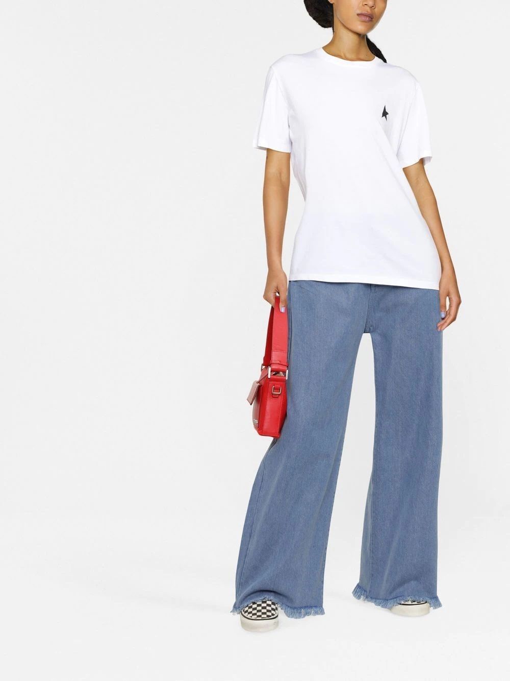 Maglietta Golden Goose DB Star Donna T-shirt Golden Goose da donna: Manica corta, stella, cotone. Bianco/nero.