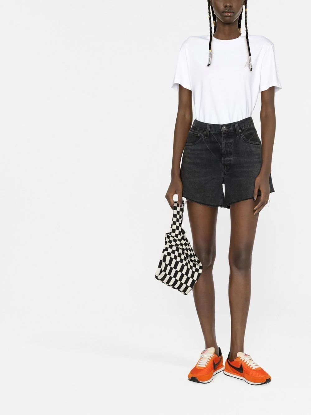 Maglietta da donna di GOLDEN GOOSE DB Maglietta da donna con dettagli glitterati in bianco e argento di GOLDEN GOOSE DB.