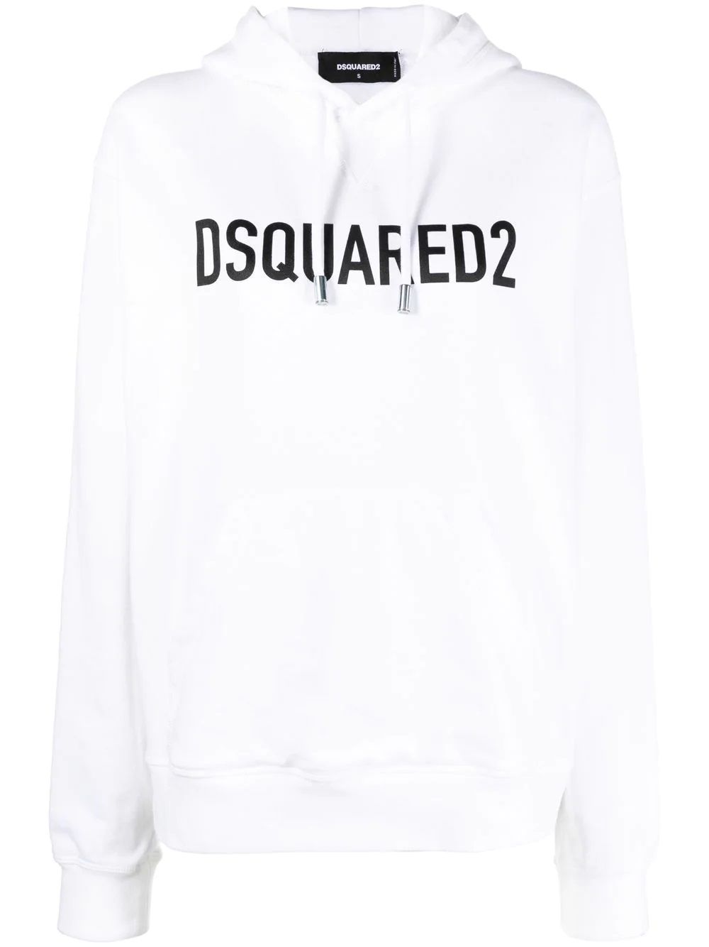 Women's DSQUARED2 Sweatshirt  Buy a stylish DSQUARED2 hooded sweatshirt with logo. 100% CO. White & black.