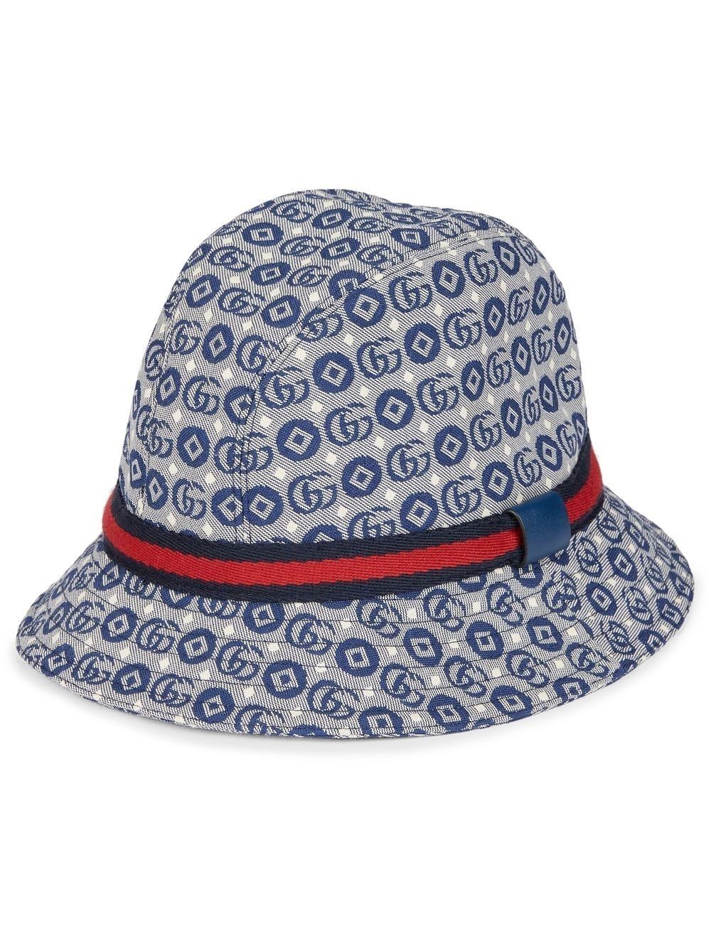 Cappello GUCCI per bambini Elegante cappello Gucci per bambini con stampa GG e dettaglio a righe. Perfetto per il vostro piccolo.