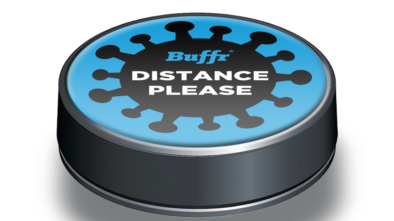 Buffr social distancing button