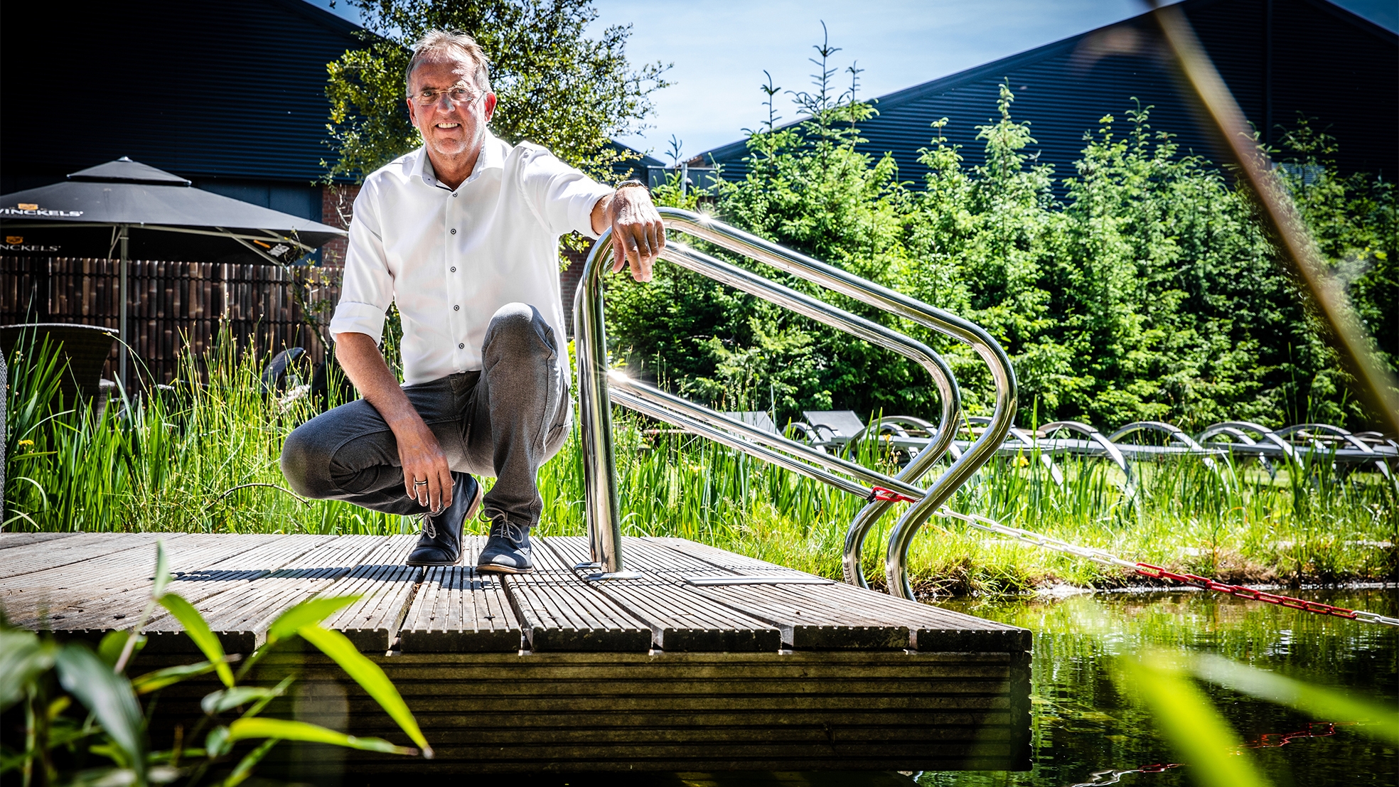 Freek Naaktgeboren sauna groen
