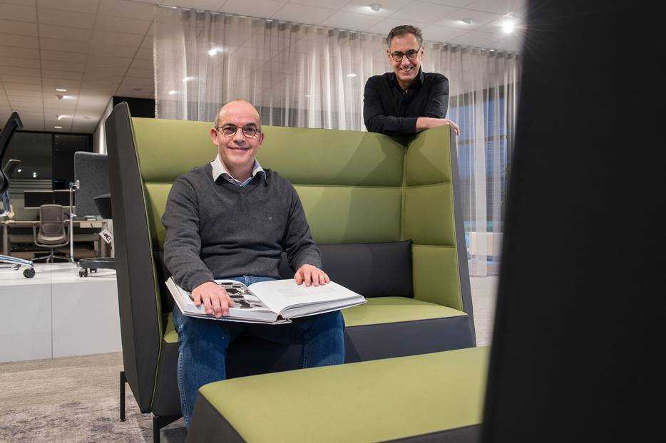 Johan Suijkerbuik links en Rob Monseurs van projectinrichter Wout Monseurs