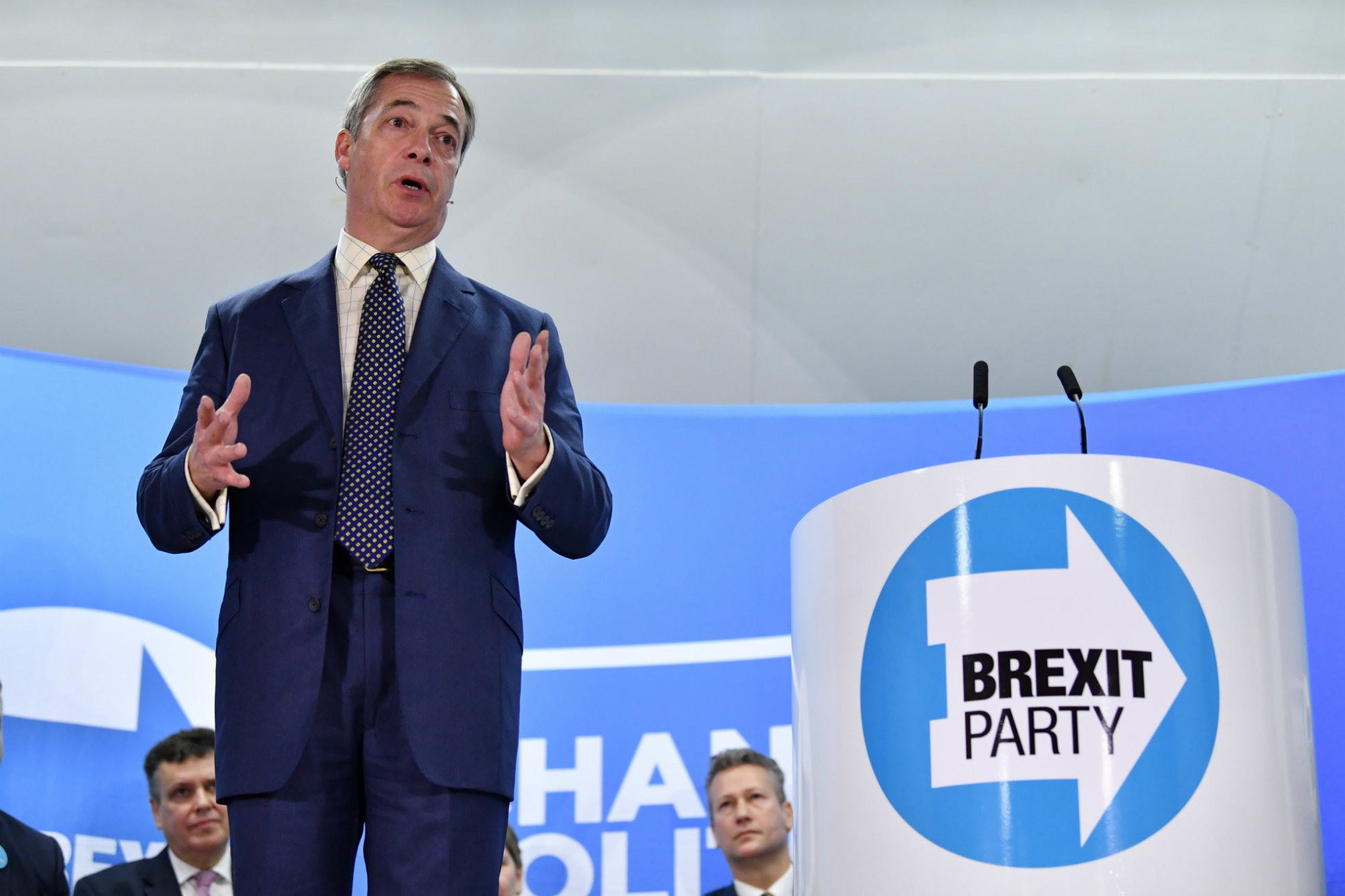 Nigel Farage Brexitparty campagne