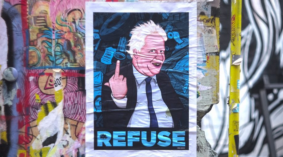 Brexit boris johnson podcast street art