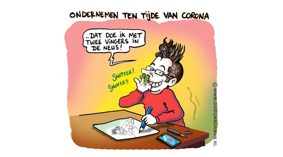 Cartoon gideonborman corona zzp