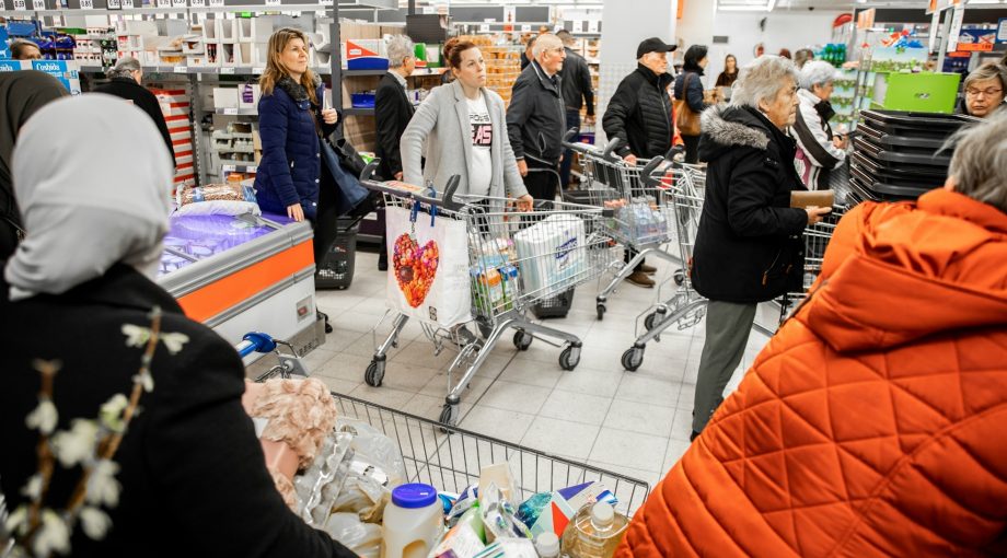 Corona hamsteren supermarkt