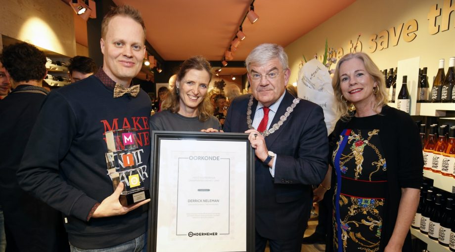 Derrick neleman meest inspirerende ondernemer van het jaar
