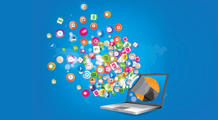 Digitaal laptop computer social media