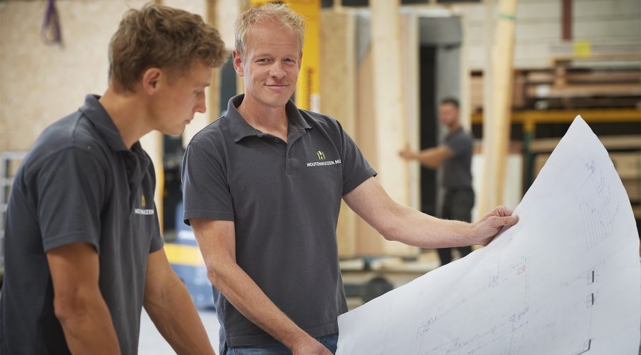 Houten huizen houtskelet bouw stikstof uitstoor