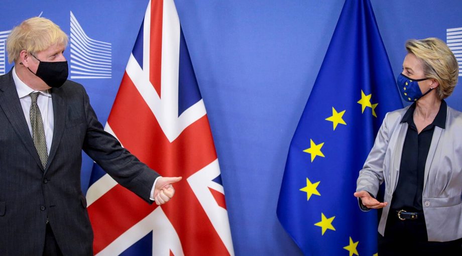 Johnson von der leyen eu brussel brexit