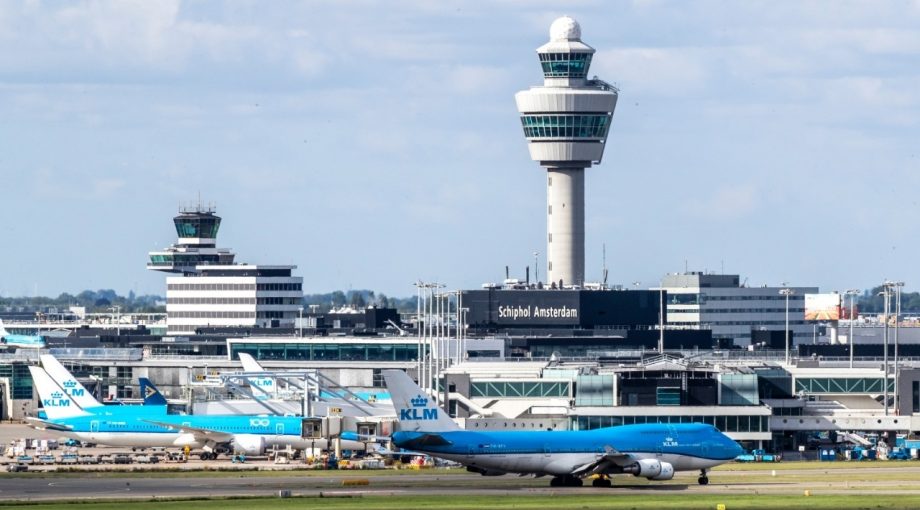 Schiphol luchthaven klm vliegtuig